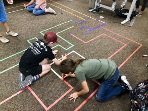 students coloring dash maze