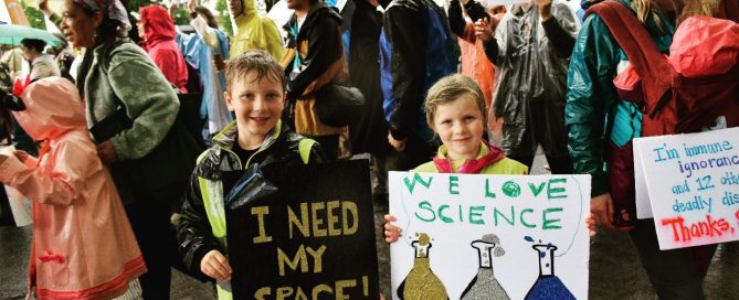 students with posters