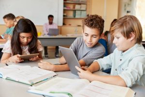 multiple students with ipads